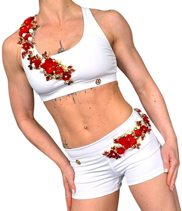 Floral Pole Dance Competition Outfit