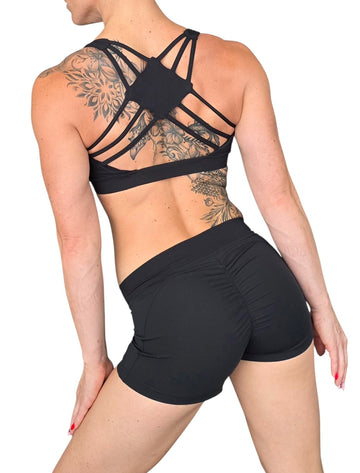 Fatima Black Pole Dance and Sports Set – Premium Comfort and Feminine Body-Shaping for Training