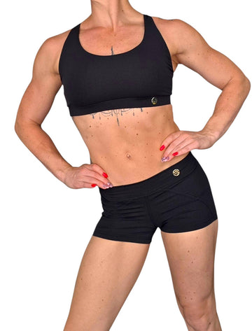 Fatima Black Pole Dance and Sports Set – Premium Comfort and Feminine Body-Shaping for Training