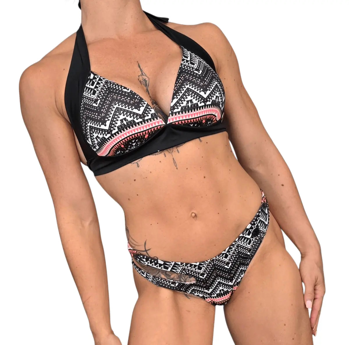 Novo Bikini – Colorful Push-Up Bikini with Sexy Cut-Out